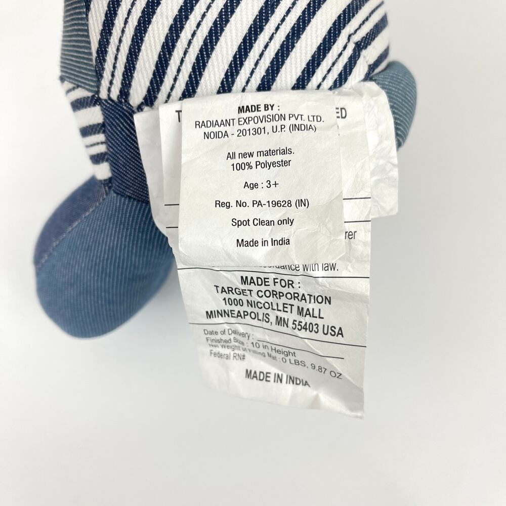 Set of 2-LEVIS Limited Edition Patchwork Teddy Bear Plush Denim Blue NWT - Picture 7 of 9